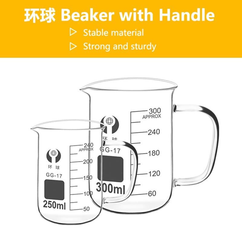 Glass Beaker with Handle Borosilicate Glass Graduated Beaker 3