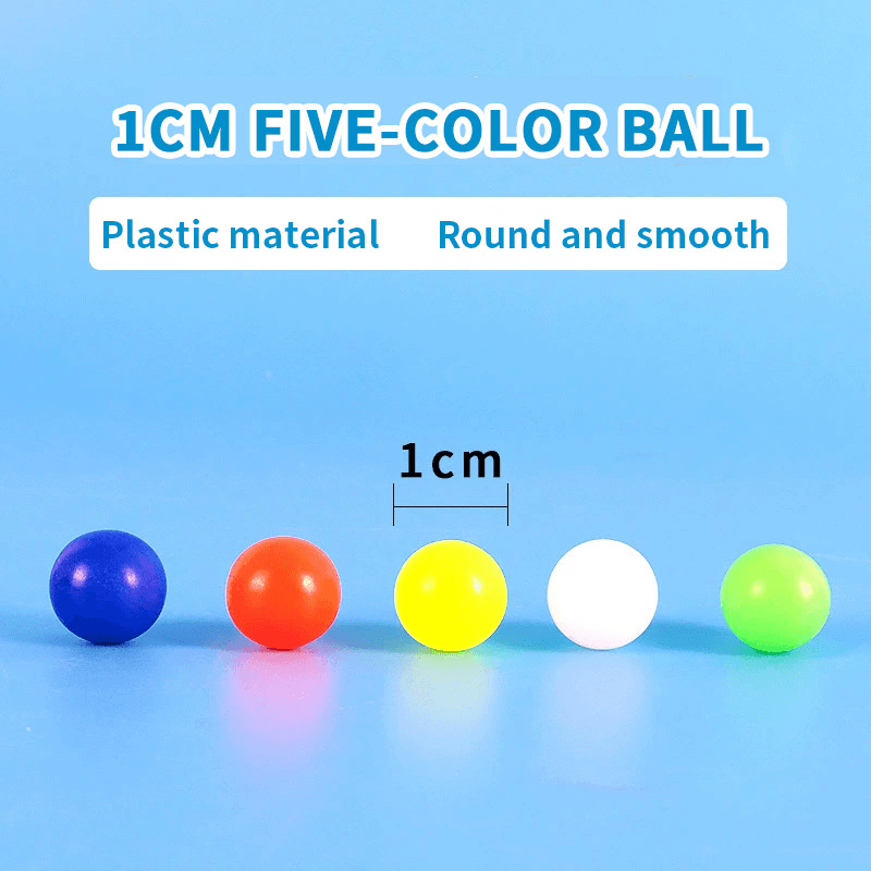 100pcs Colorful Plastic Balls 10mm Solid Ball for Elementary School Math Learning 4