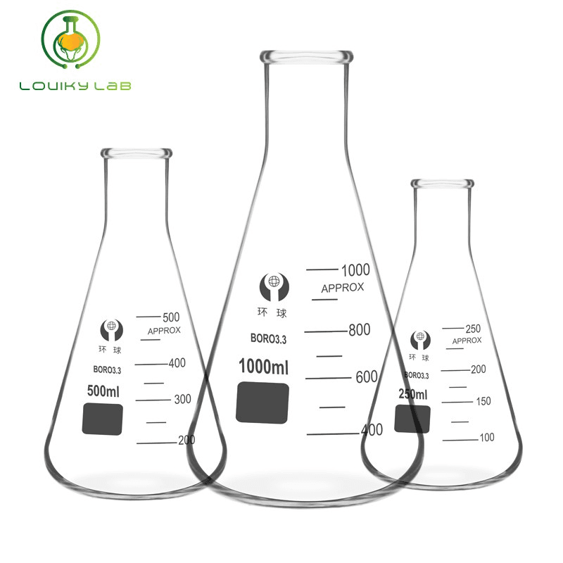 Conical Glass Beaker Narrow Mouth Borosilicate Erlenmeyer Beaker Conical Flask