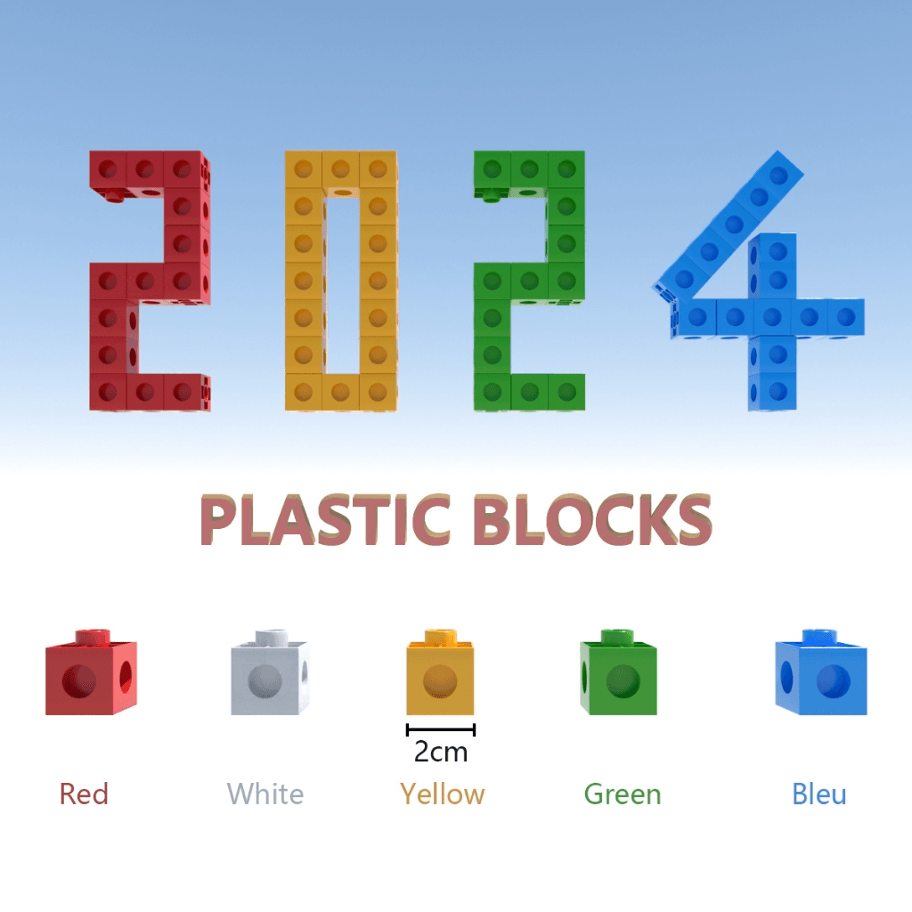 2cm Puzzle Plastic Blocks Colorful Cubes Math Teaching Aids Early Childhood Education 2