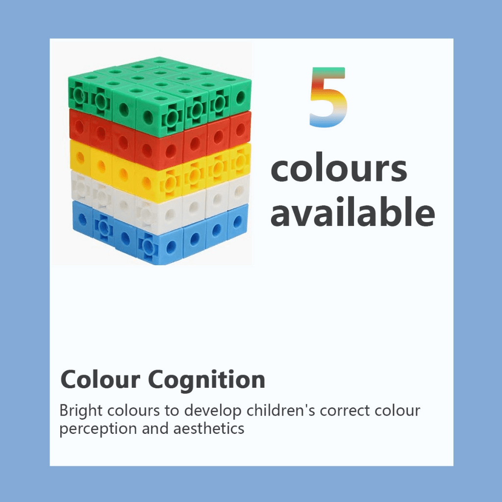 2cm Puzzle Plastic Blocks Colorful Cubes Math Teaching Aids Early Childhood Education 3