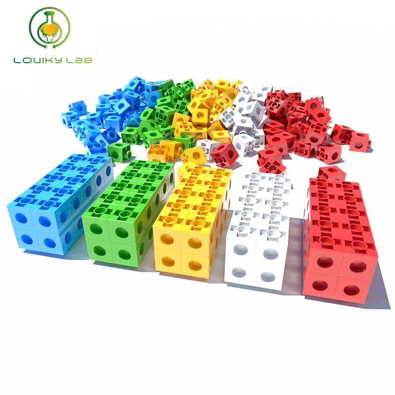 2cm Puzzle Plastic Blocks Colorful Cubes Math Teaching Aids Early Childhood Education