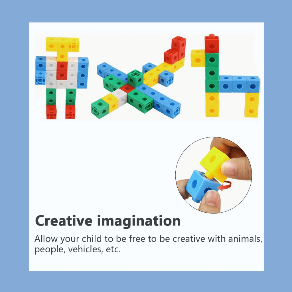 2cm Puzzle Plastic Blocks Colorful Cubes Math Teaching Aids Early Childhood Education 5