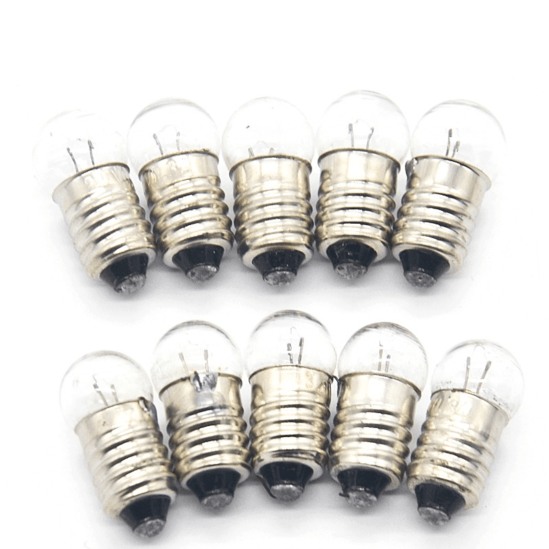 E10 Physical Electrical Experiment Miniature Screw Base Light Bulb Lamp (50pcs) 2