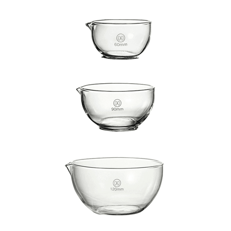 Borosilicate Glass Evaporating Dish with Mouth Flat & Round Bottom 4
