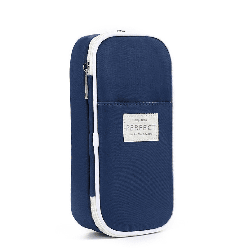 Large Capacity Solid Color Pencil Case for Students 5