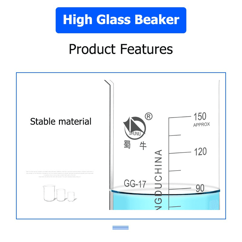Glass Beaker High-type Borosilicate Graduated Beaker High Temperature Resistance 7