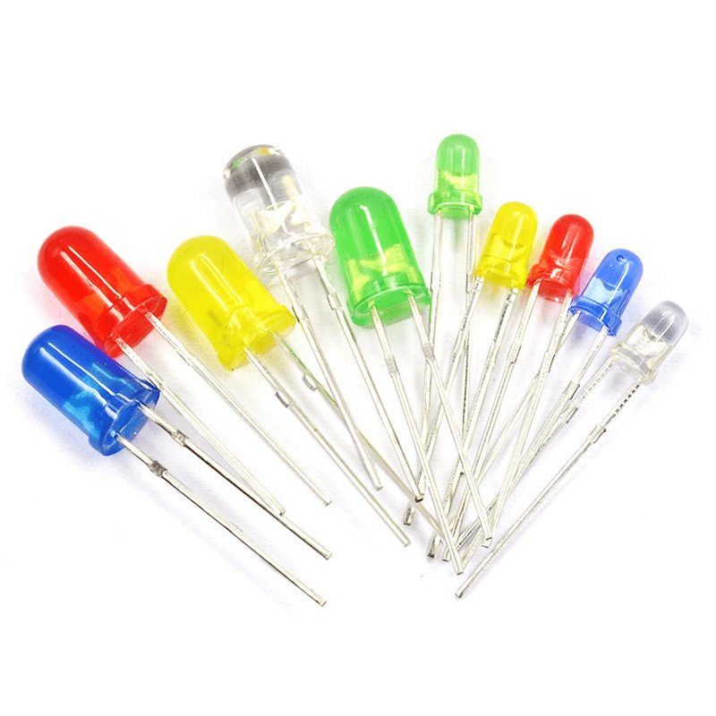 100Pcs LED Light Diode Red/Green/Blue/Yellow/White Kit Light Emitting Diodes 2