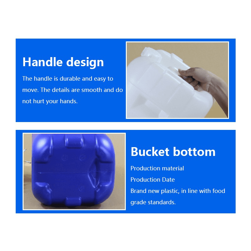 10L HDPE Stacking Bucket Food Grade Thicken Square Bucket Chemical Barrel 3