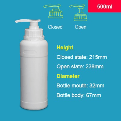 HDPE Pump Bottle Plastic Split Bottle with Pump 7