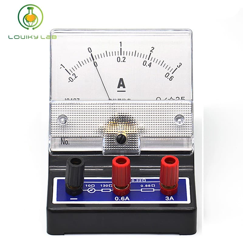 J0407 Pointer DC Ammeter 0.6A/3A Physical Electricity Experiment Ammeter