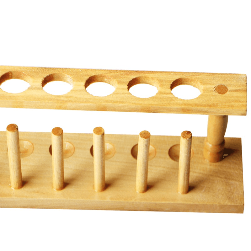 Wood Test Tube Rack Testing Tubes Holder Stand 4
