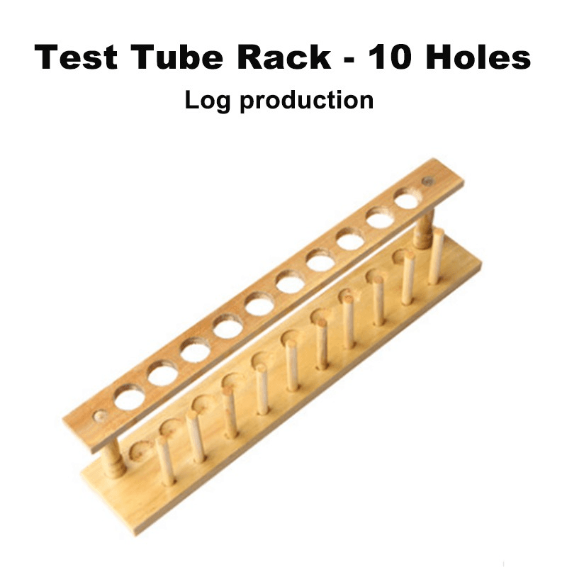 Wood Test Tube Rack Testing Tubes Holder Stand 6