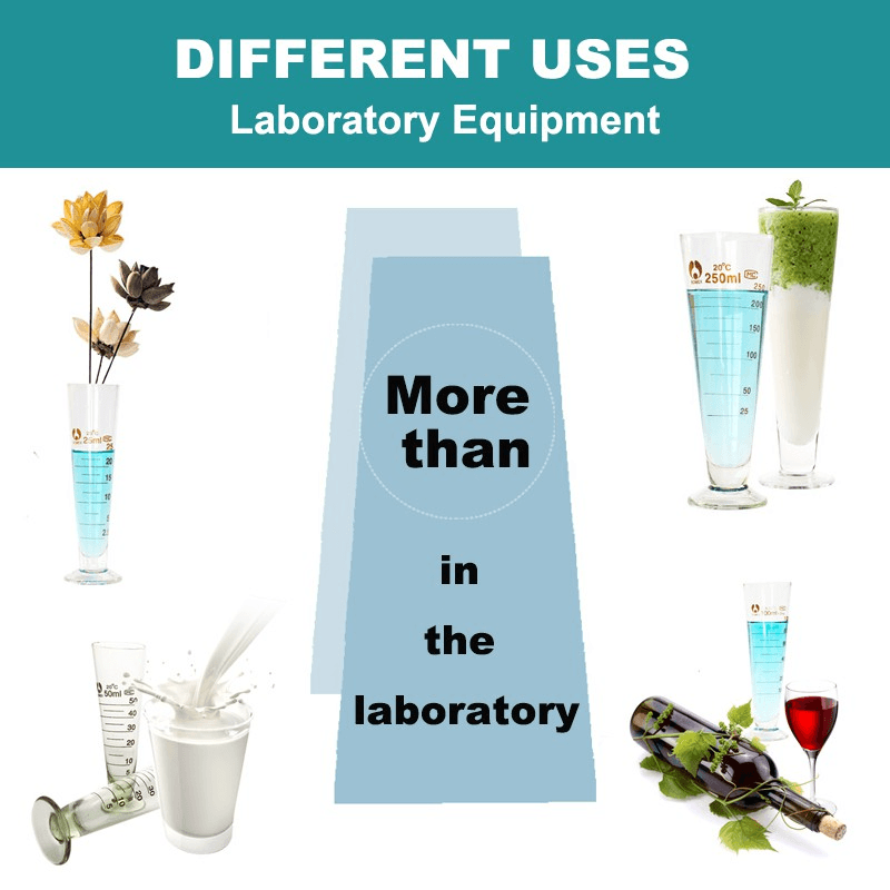 Glass Conical Measuring Cup Borosilicate Lab Triangular Graduated Cup 7