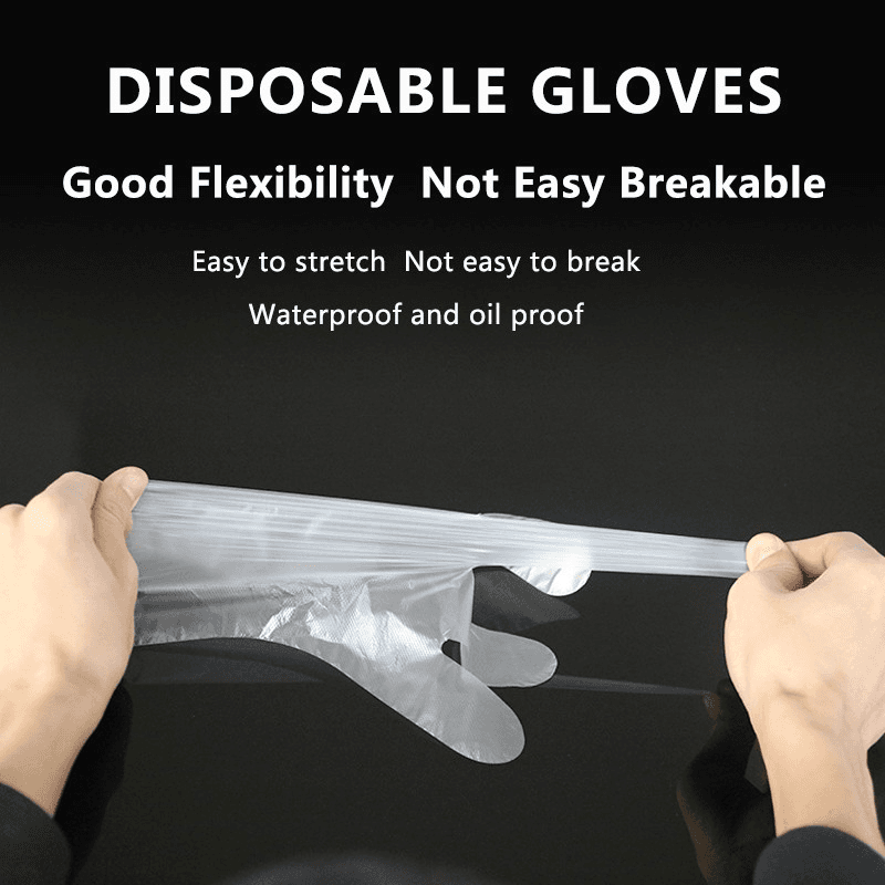 Disposable PE Gloves Boxed Extraction Plastic Gloves Lab Food Grade Hand Gloves 3