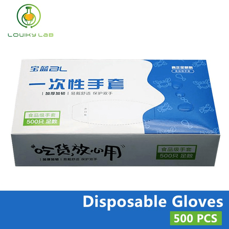 Disposable PE Gloves Boxed Extraction Plastic Gloves Lab Food Grade Hand Gloves