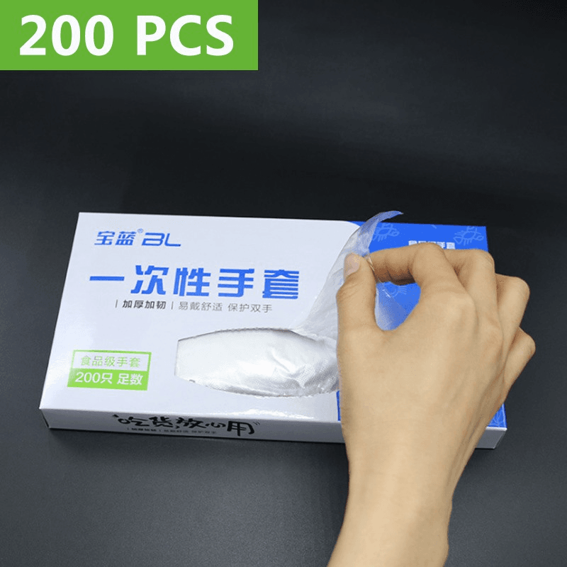 Disposable PE Gloves Boxed Extraction Plastic Gloves Lab Food Grade Hand Gloves 7