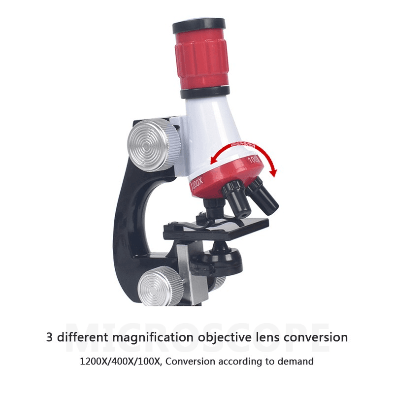 1200X/400X/100X Early Educational Science Microscope Kit for Biology Lab 3
