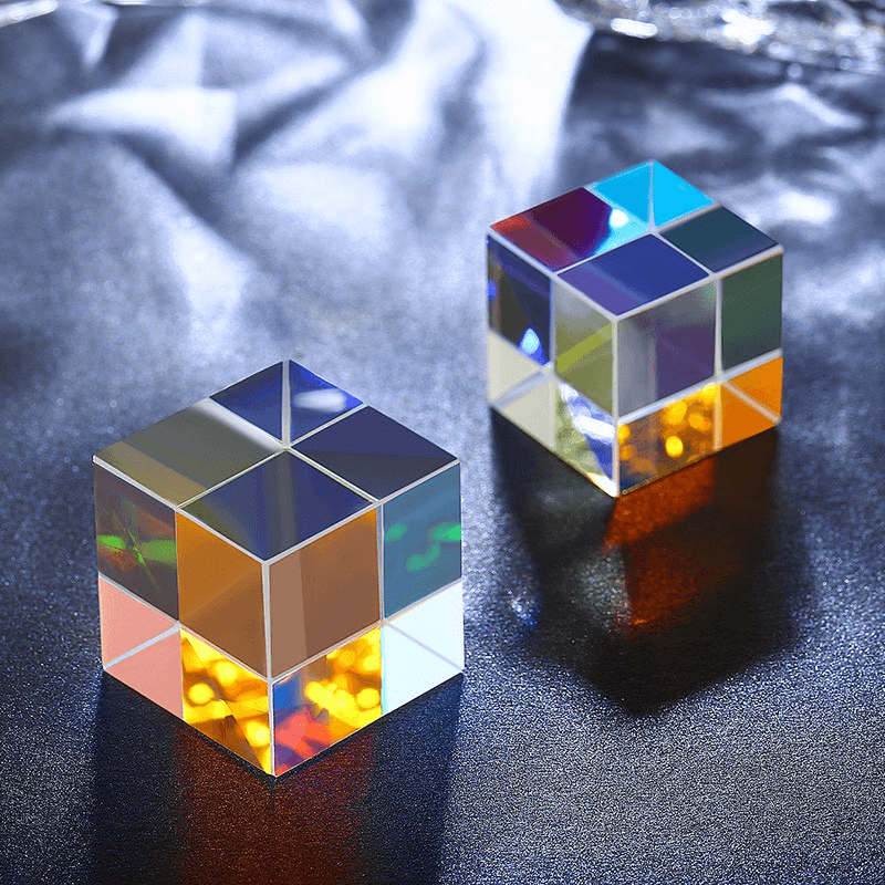 Cube Prism Color Prism Combination/Splitter K9 Prism Optical Experiment Creative Gift 4