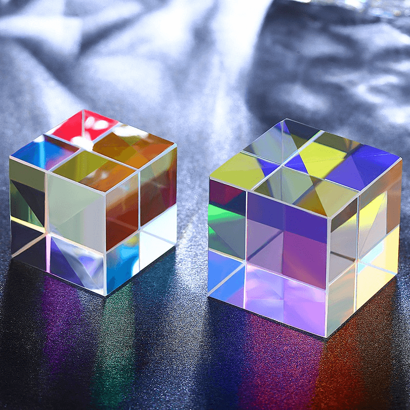Cube Prism Color Prism Combination/Splitter K9 Prism Optical Experiment Creative Gift 5