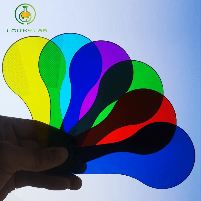 6 Pcs Color Transparent Film Lab Color Filter Color Synthesis Teaching Aids Science Experiment Equipment