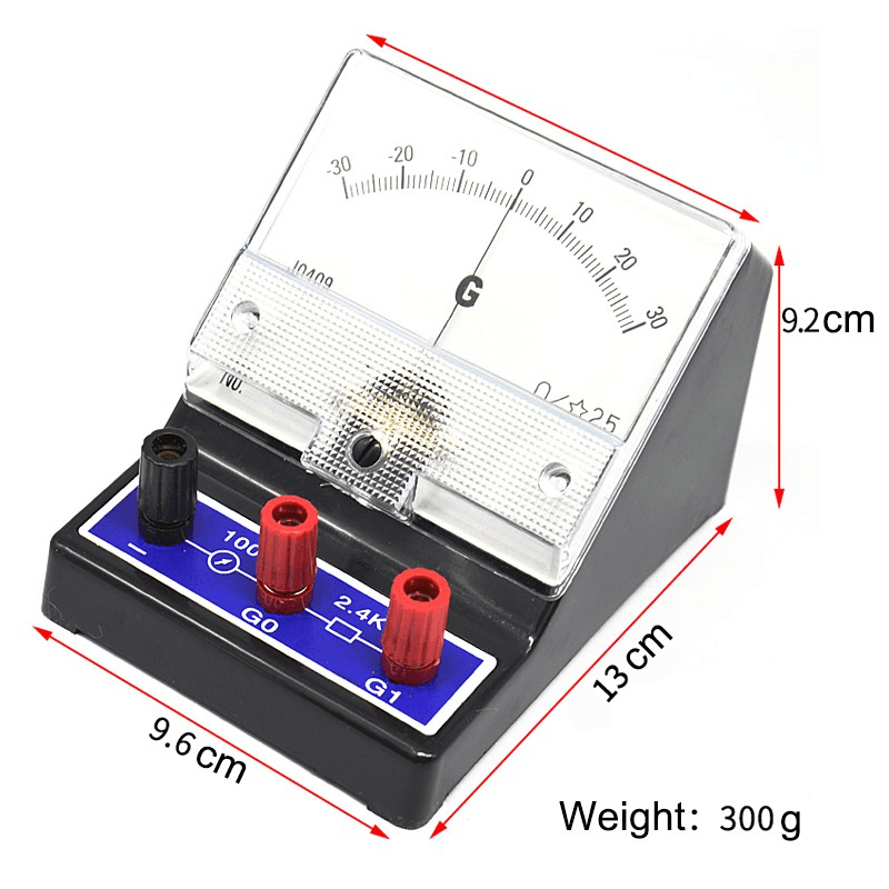 J0409 Pointer DC Galvanometer ±300μA Physical Electricity Experiment Galvanometer for School Laboratory 2