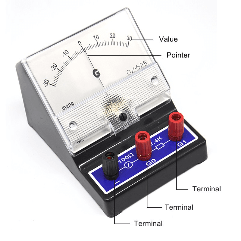 J0409 Pointer DC Galvanometer ±300μA Physical Electricity Experiment Galvanometer for School Laboratory 3