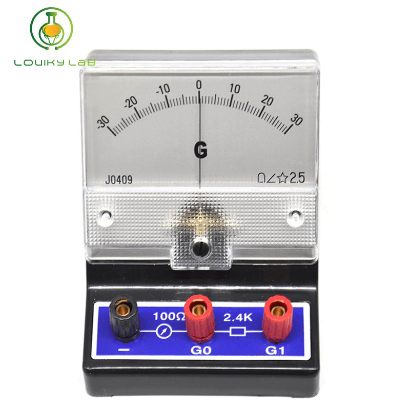 J0409 Pointer DC Galvanometer ±300μA Physical Electricity Experiment Galvanometer for School Laboratory