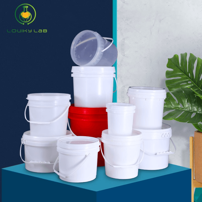 1L 2L 3L 5L Plastic Bucket with lid Food Grade PP Round Bucket with Handle Storage Bucket Paint Bucket for Home