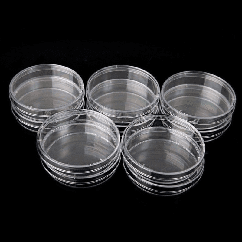 10Pcs Sterile Plastic Petri Dishes with Lid for School Science and Party Diameter 35/60/70/90/120/150mm 6