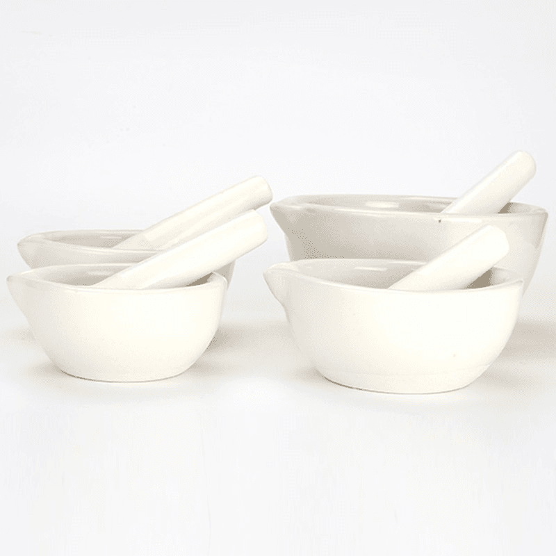 60 - 100mm Ceramics Mortar with Pestle Lab Chemical Supplies Thick Porcelain Mashed Mortar for Laboratory Kitchen 6