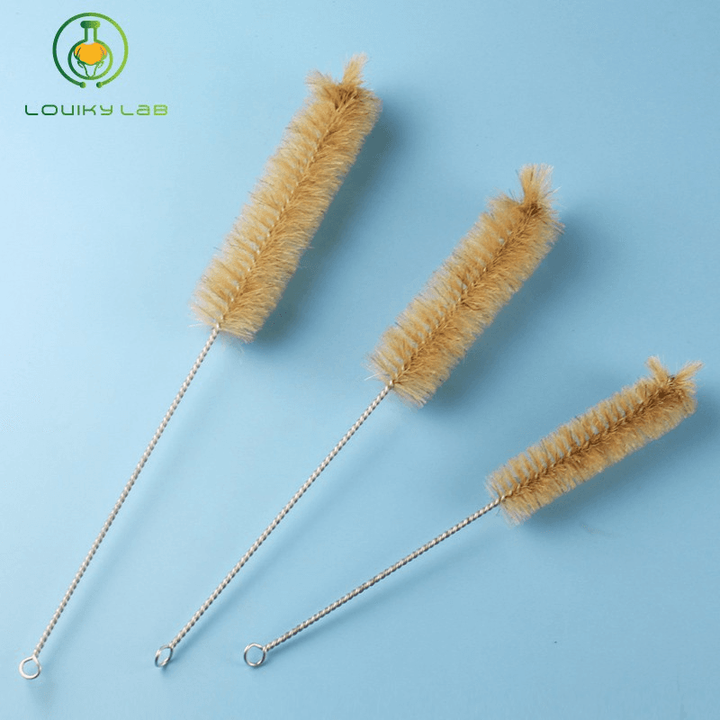 5Pcs Test Tube Brush Pigskin/Sheepskin Lab Tube Bottle Wash Cleaning Brush Experiment Equipment for Laboratory