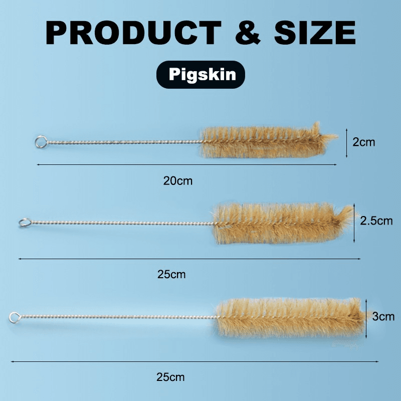 5Pcs Test Tube Brush Pigskin/Sheepskin Lab Tube Bottle Wash Cleaning Brush Experiment Equipment for Laboratory 3