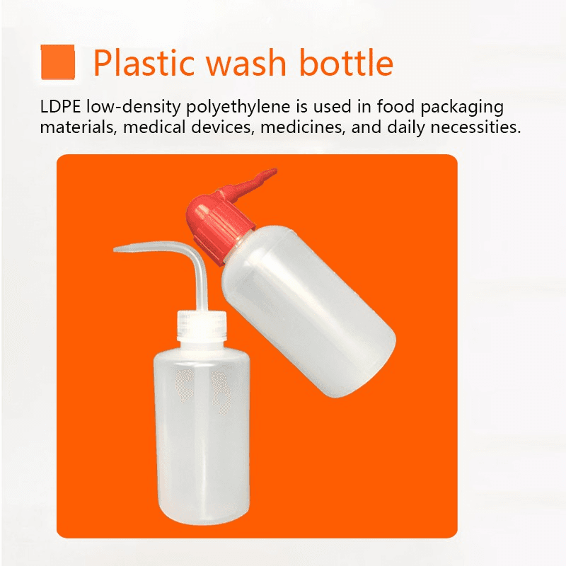 250/500ml Plastic Wash Bottle White & Red Lab Squeeze Scale Cleaning Bottle for Laboratory School Home 6
