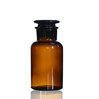 60/125/250/500ml Wide Mouth Reagent Bottle Clear/Amber Lab Storage Bottle Pharmacy Bottle Glassware 7