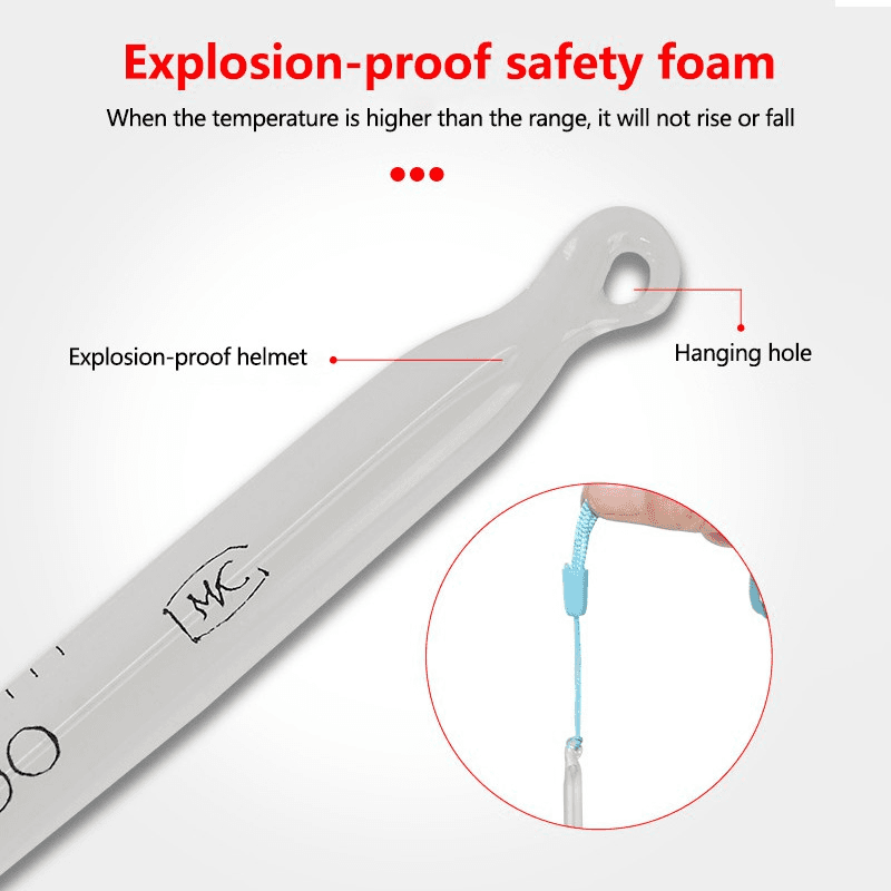 30cm Red Water Glass Rod Thermometer 0 - 100℃ Glass thermometer for Laboratory Home 7