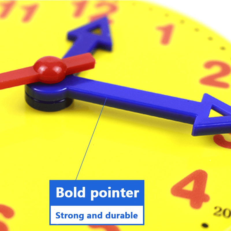 12H/24H Clock Model 3 Pointers Time Teaching Aid Mathematical Tool Linkage Clock Teaching Equipment 4