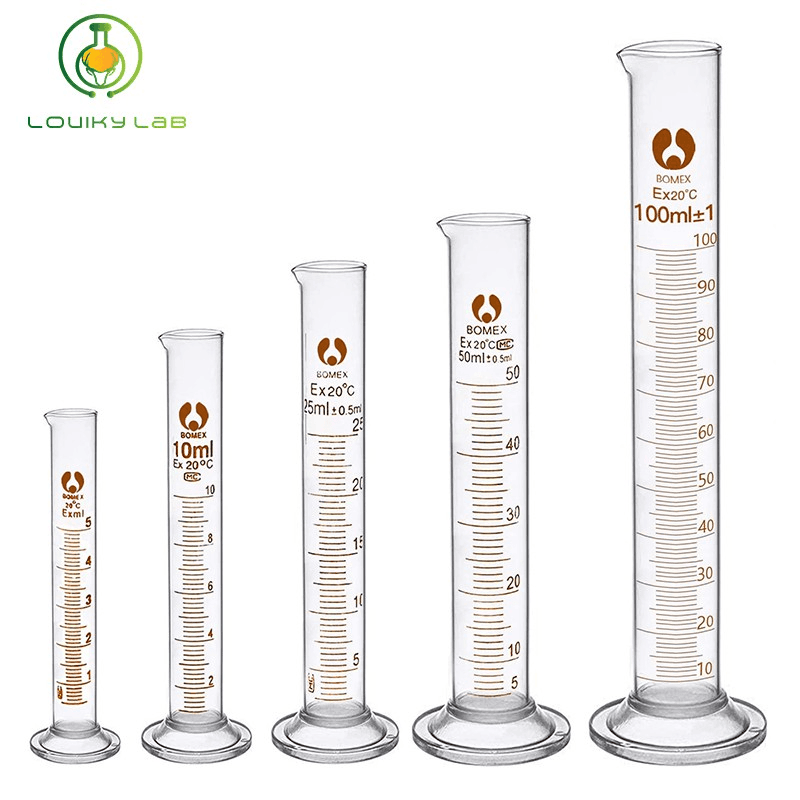 5/10/25/50/100/250ml Thick Glass Graduated Measuring Cylinder Set Chemistry Lab Measure Instrument for Laboratory