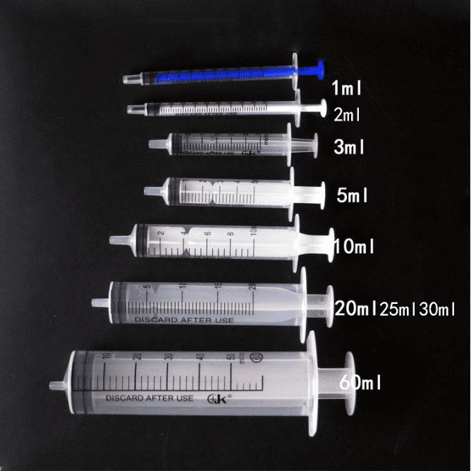 【10 PCS】1/2/5/10/20/30/50ml Plastic Syringe for Scientific Labs Dispensing Multiple Uses Measuring Tools