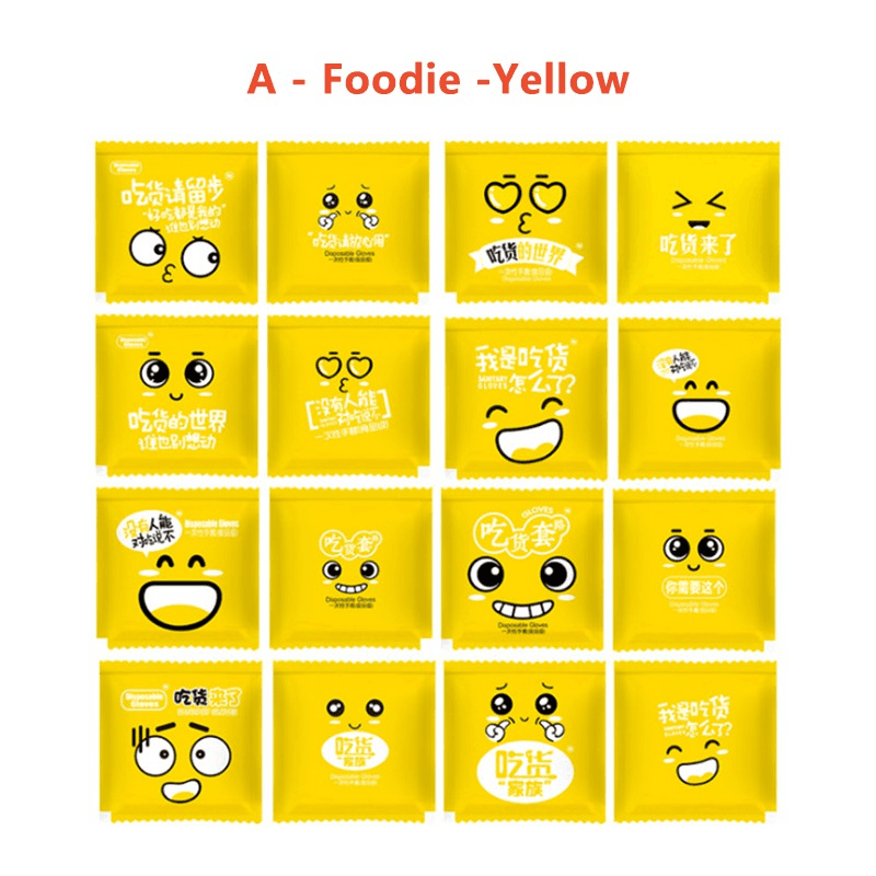 400 Pcs Disposable PE Gloves Individual Package Plastic Gloves Lab Food Grade Hand Gloves 6