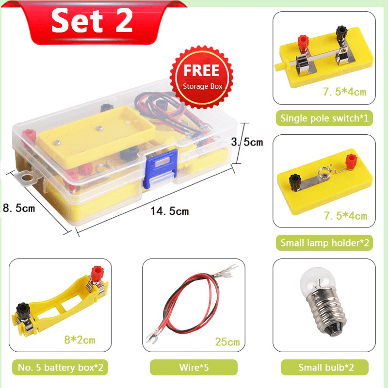 Lab DIY Electric Circuit Physics Experiment Equipment Set Science Project for Laboratory School 6