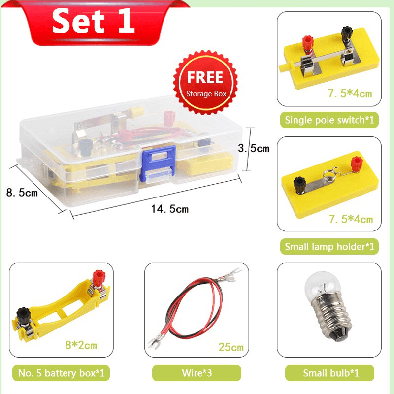 Lab DIY Electric Circuit Physics Experiment Equipment Set Science Project for Laboratory School 5