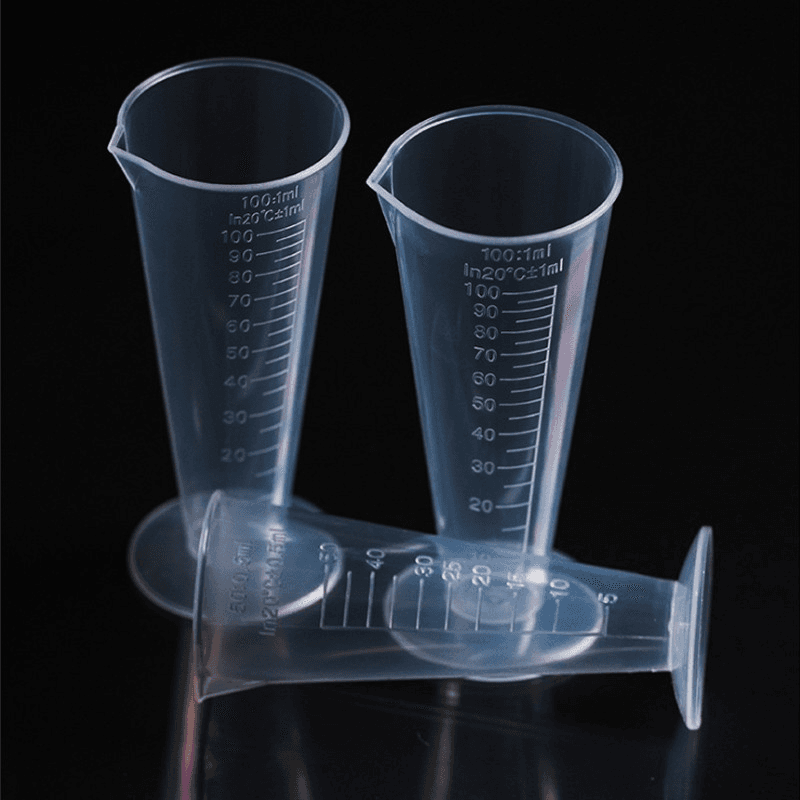 100ml Triangle Measuring Cup Lab Plastic Conical Graduated Cylinder for Kitchen Laboratory 7